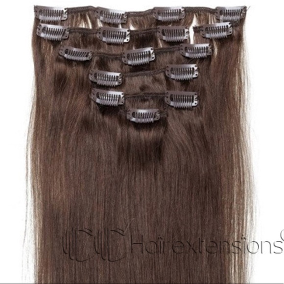 NWT 24” Medium Brown 160g REAL hair extensions - Picture 7 of 7